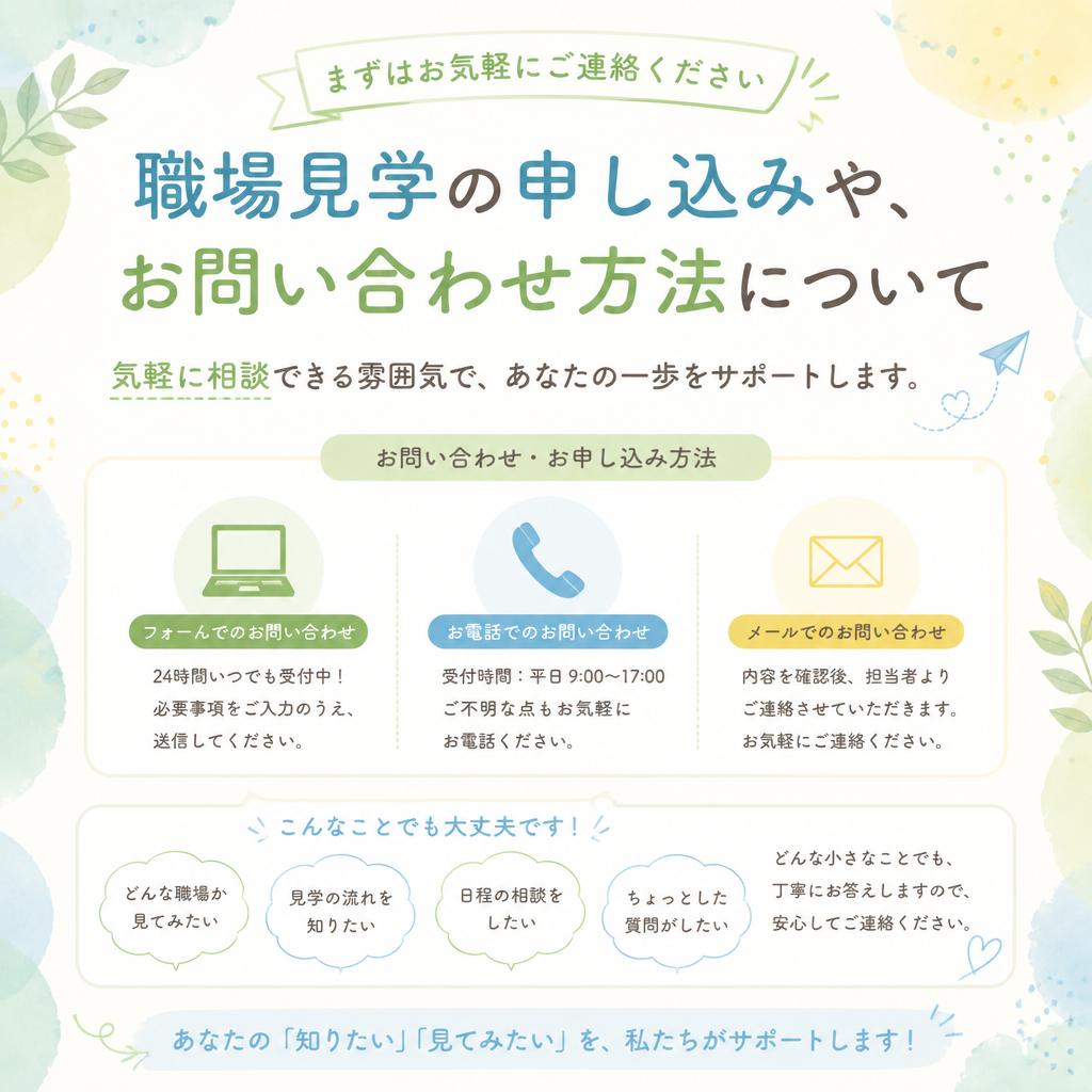 7. お問い合わせ・職場見学のご案内