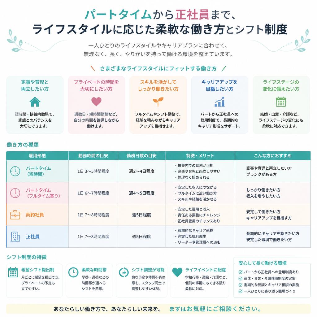 働きやすいシフト制度