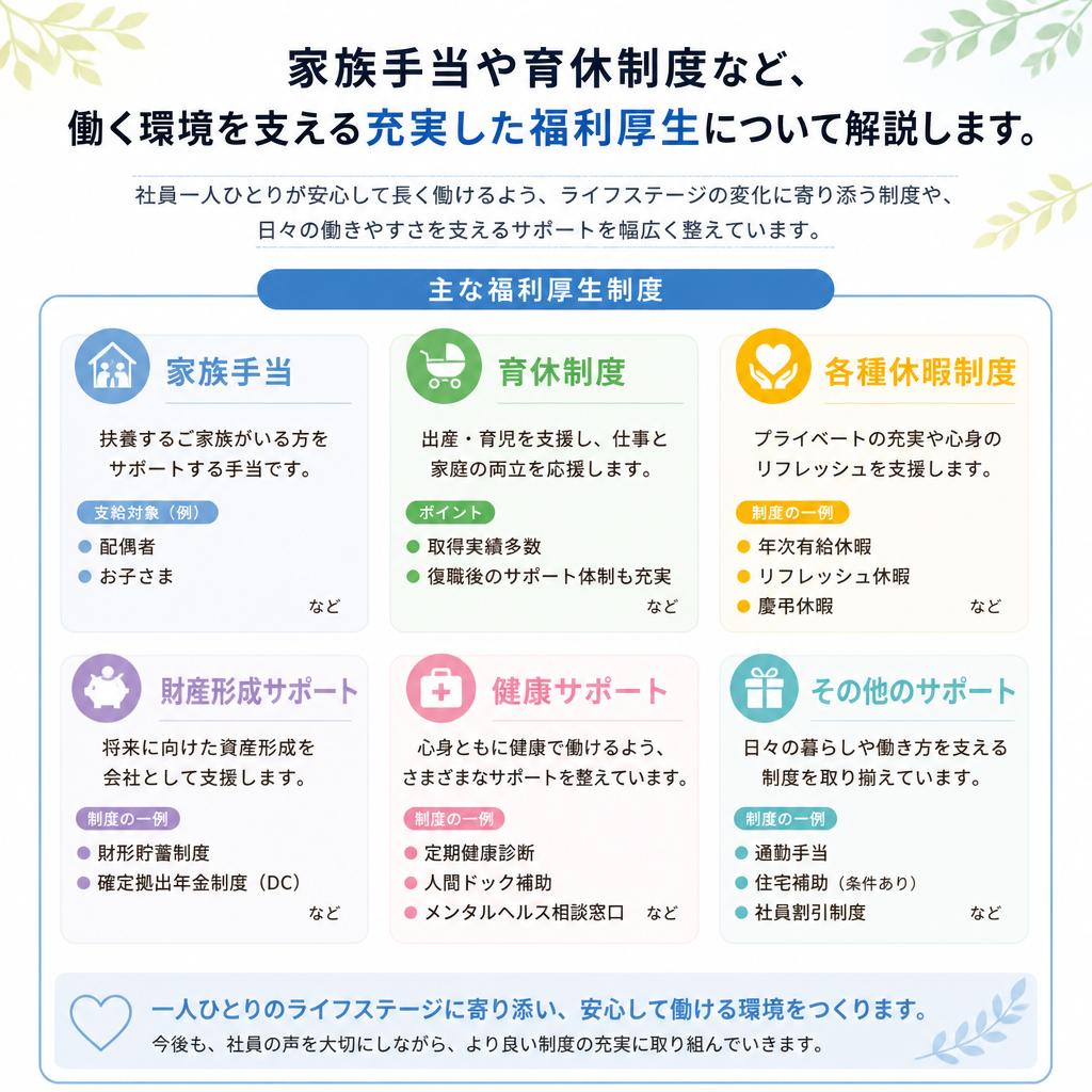 サポート体制と福利厚生