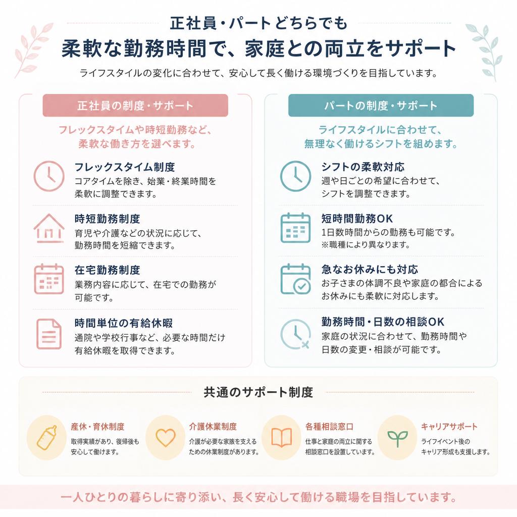 ライフスタイルに応じた働き方