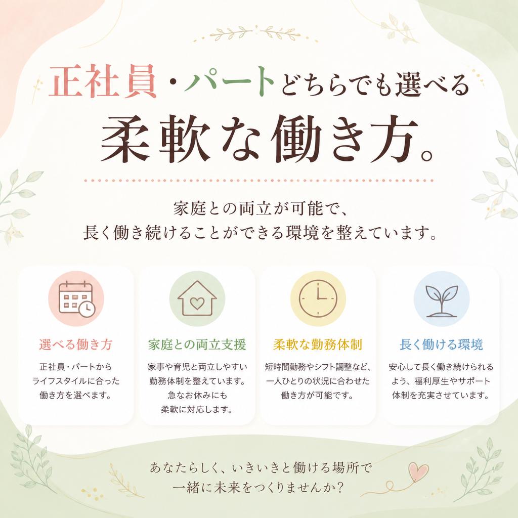 ライフスタイルに合わせた働き方