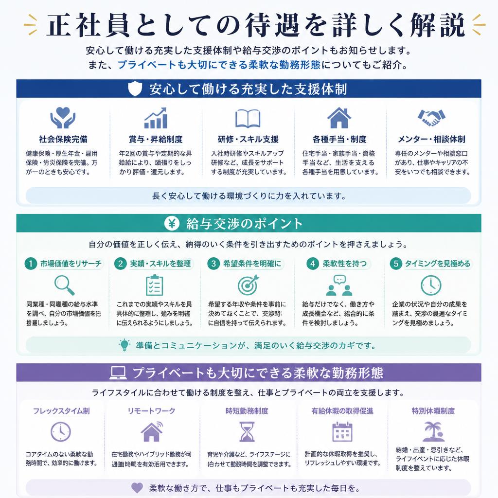充実の待遇と働きやすい環境