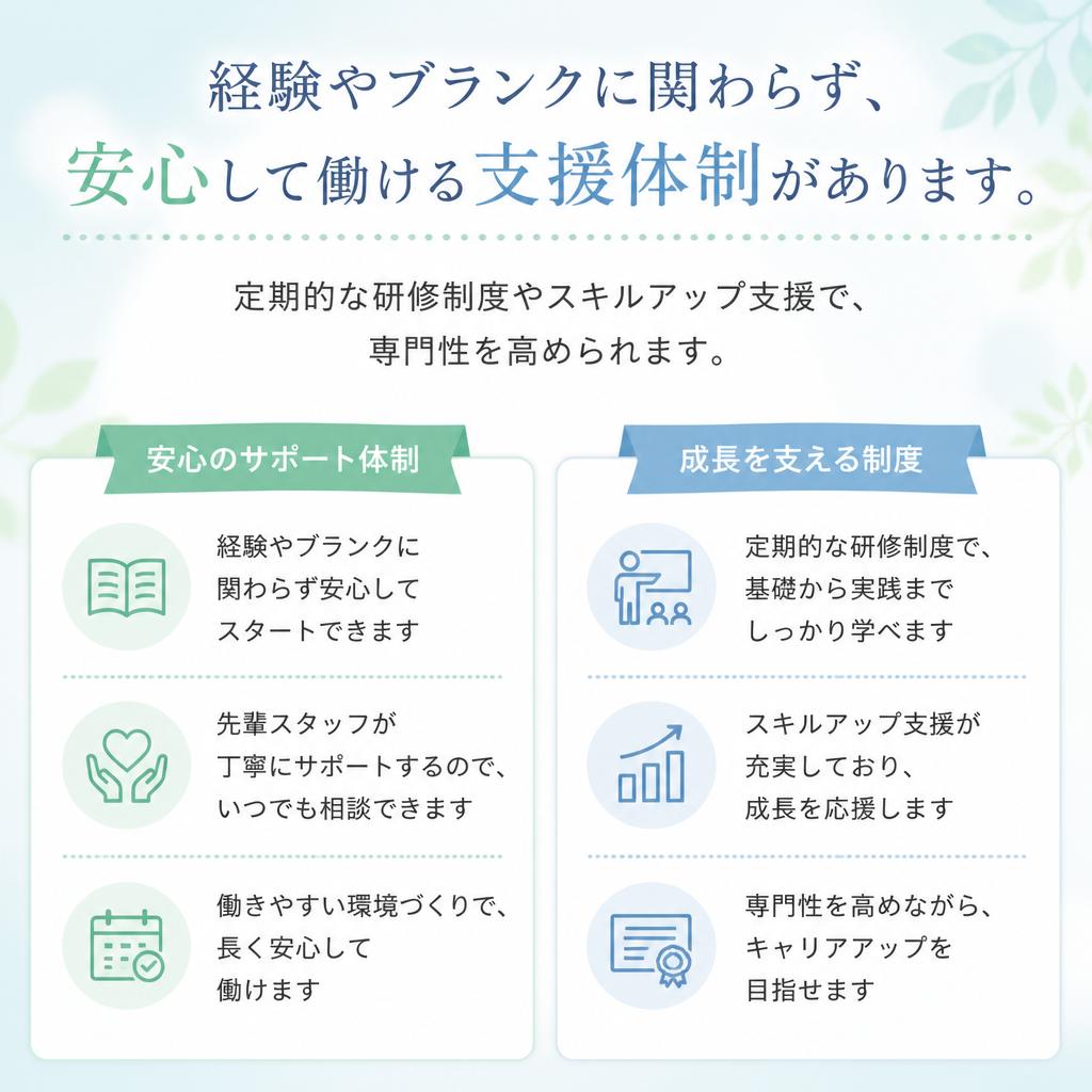 充実した支援と成長機会