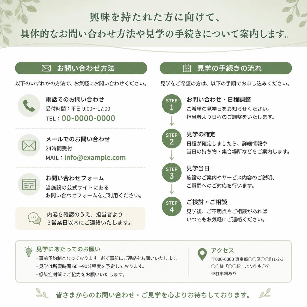 7. お問い合わせ・見学のご案内