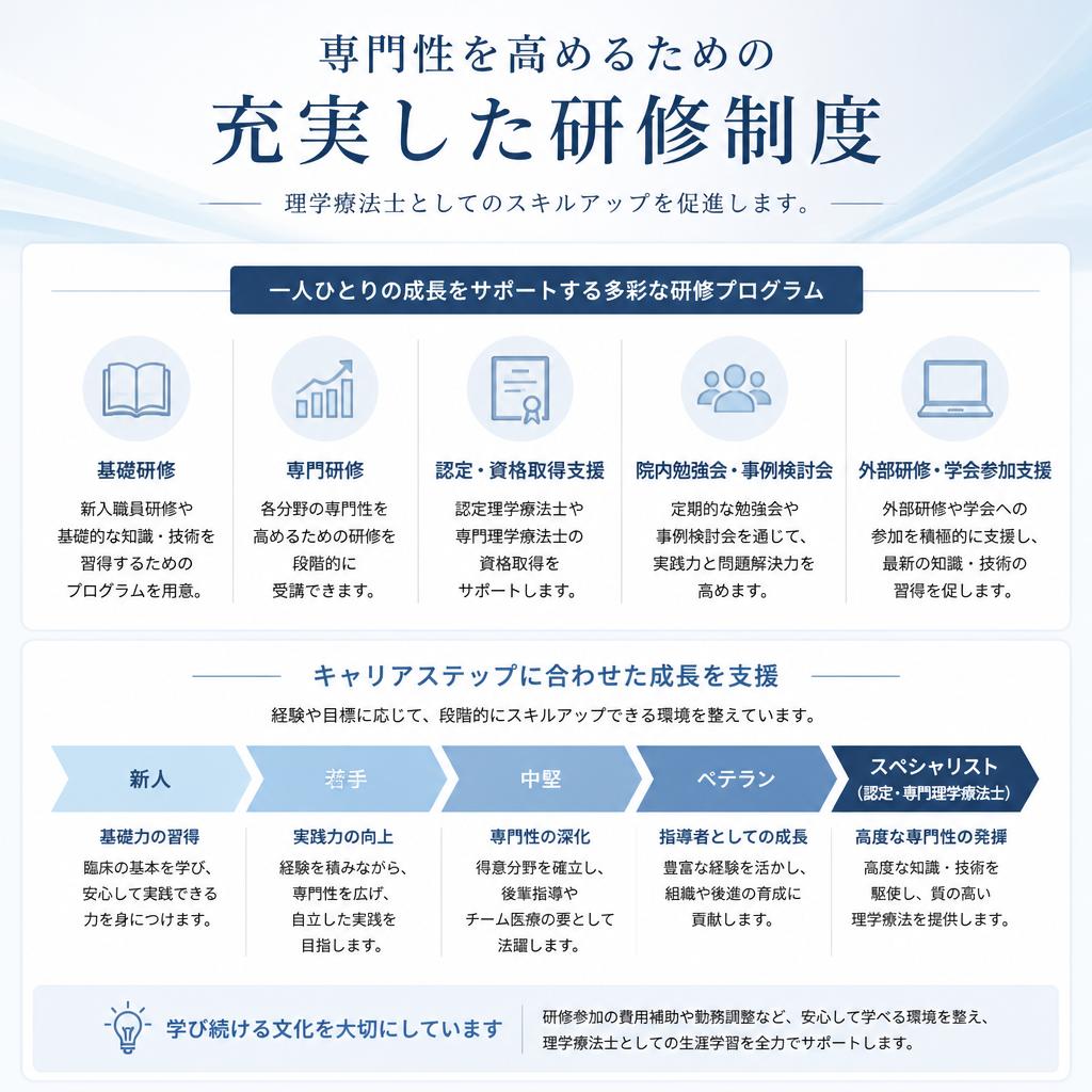 理学療法士としての成長をサポート