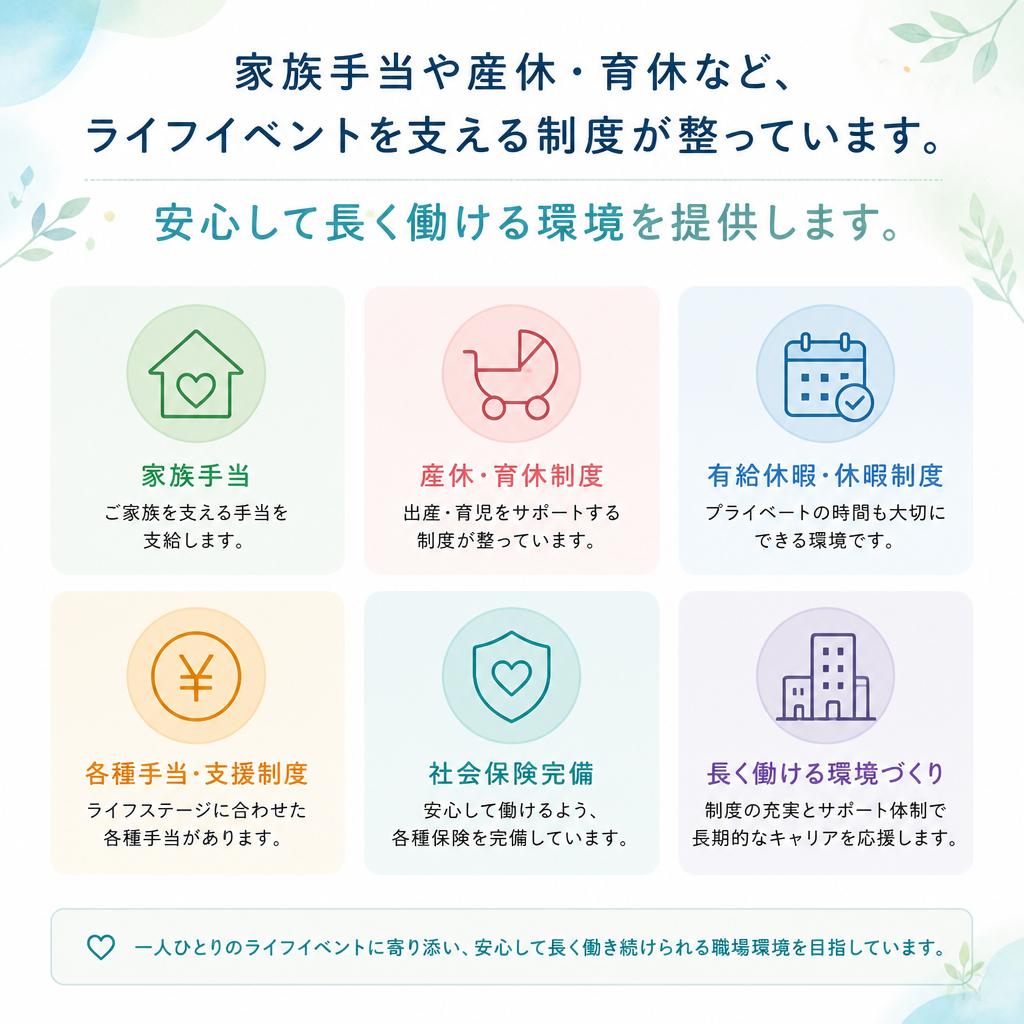 長期キャリアを支える充実した制度