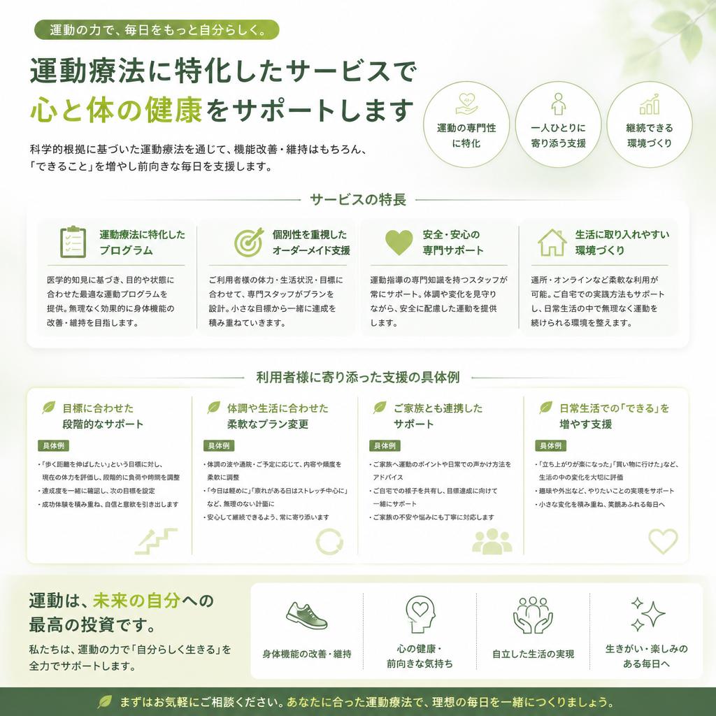 当デイサービスの特長