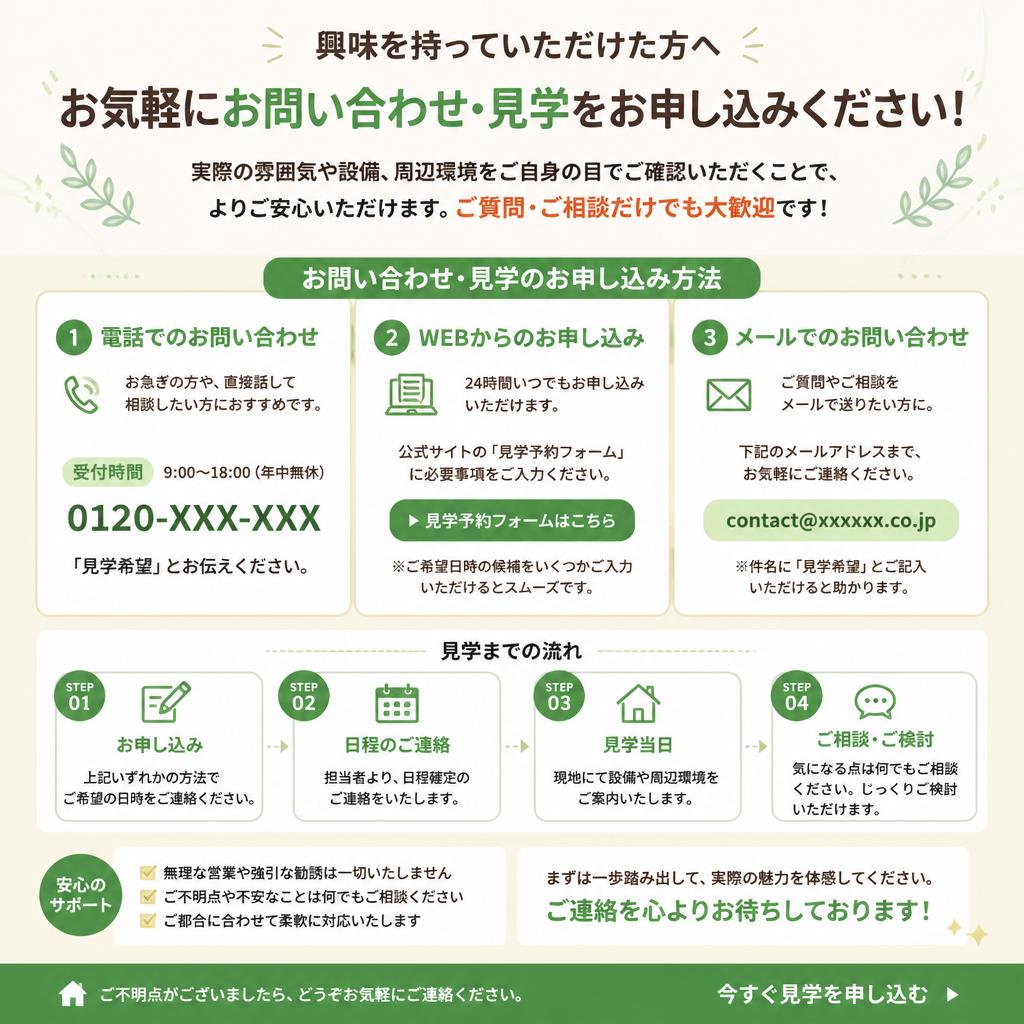 まずはお問い合わせを！