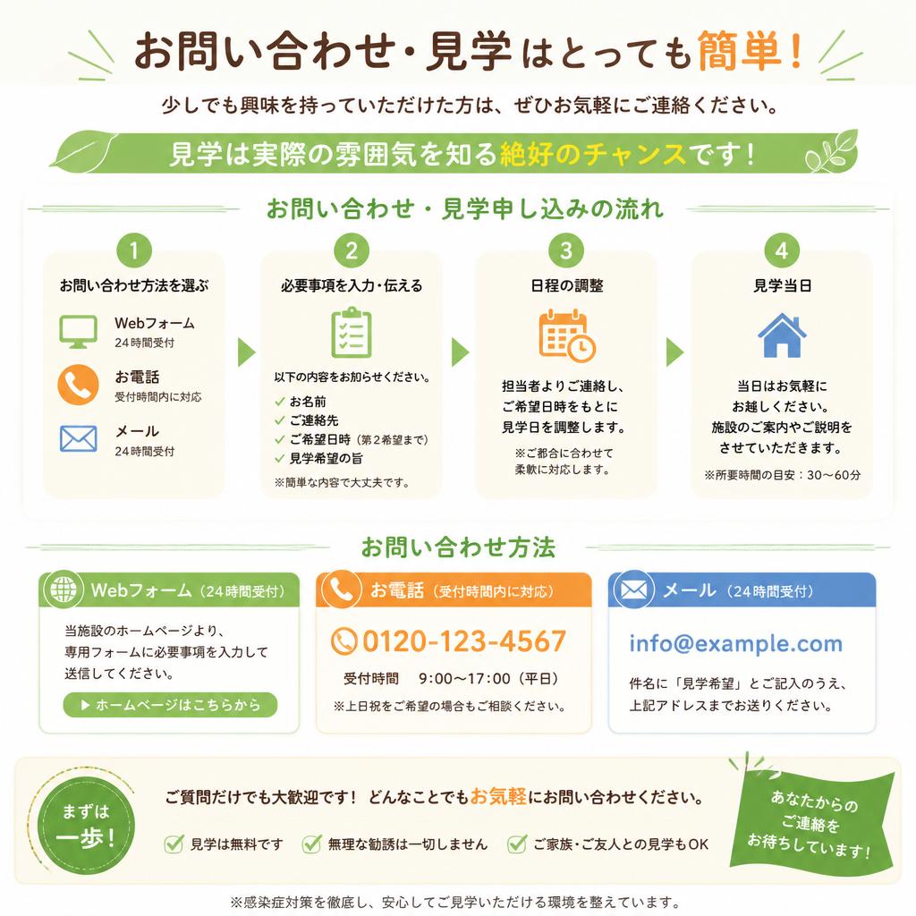 まずはお問い合わせを！