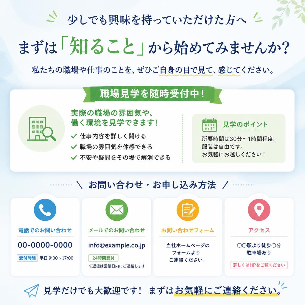 今すぐお問い合わせを！