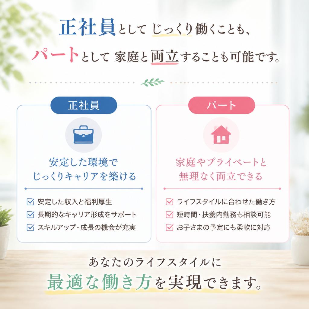 ライフスタイルに応じた働き方