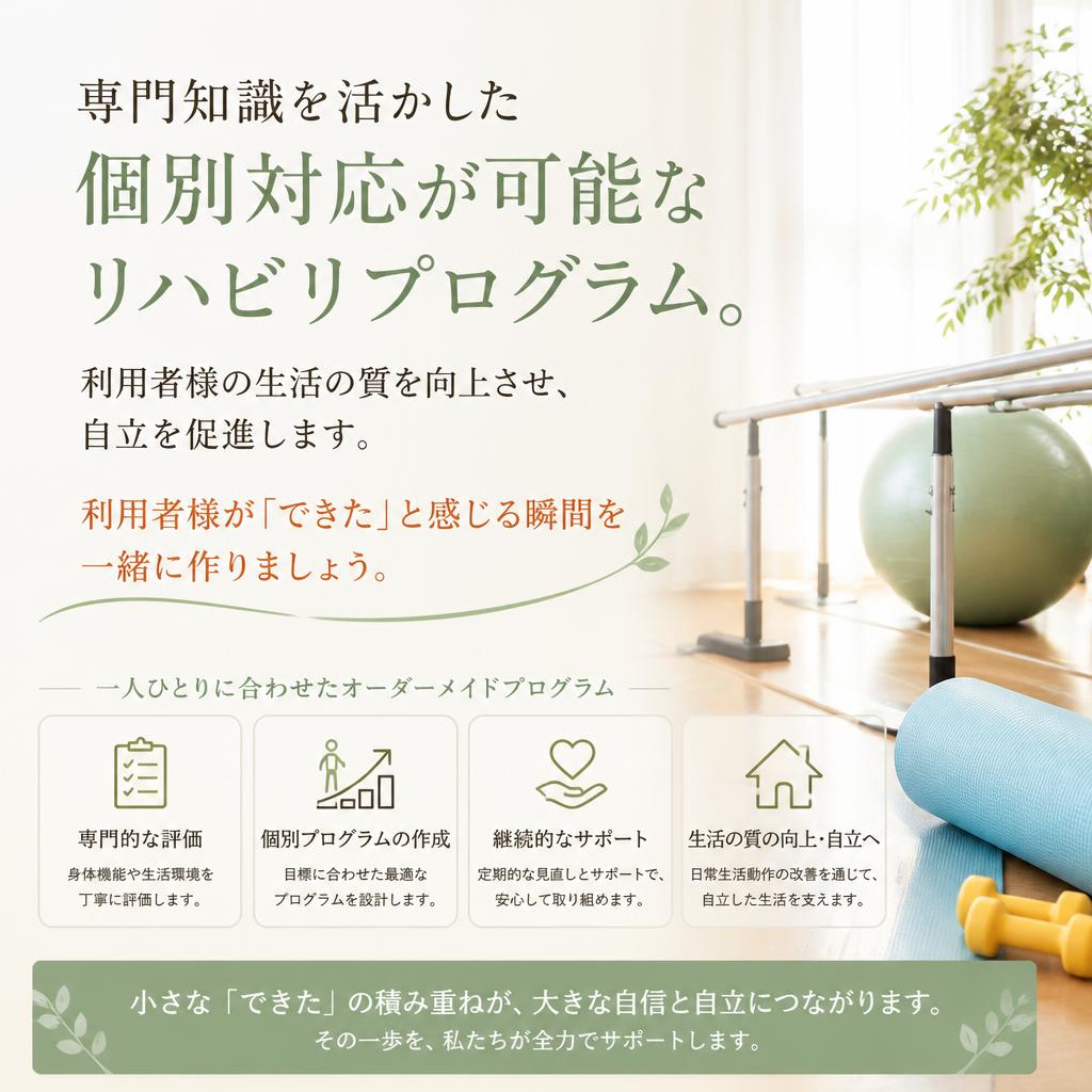 リハビリ特化型プランの利点