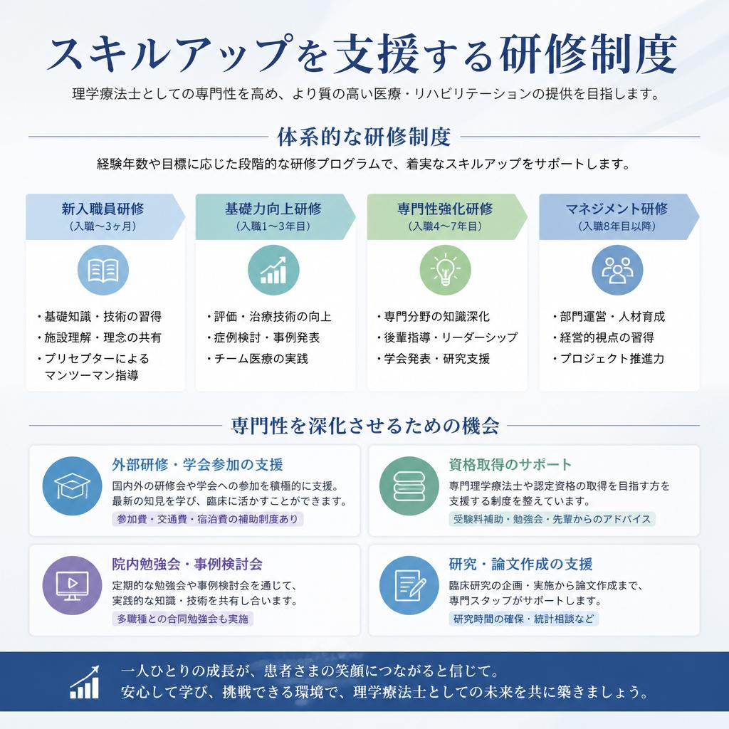 研修制度で専門性を高める