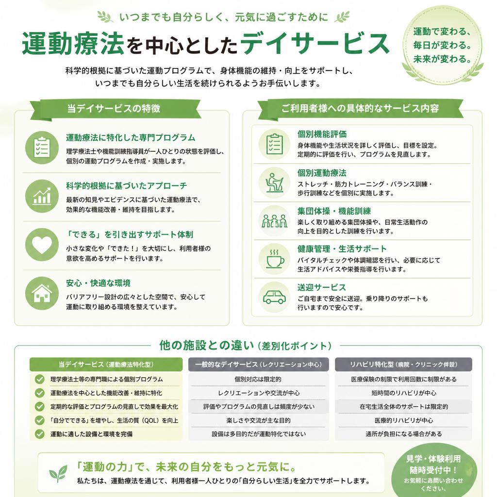 デイサービスの特長