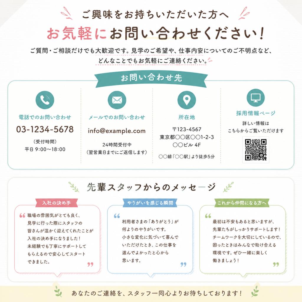 お問い合わせはこちらから！