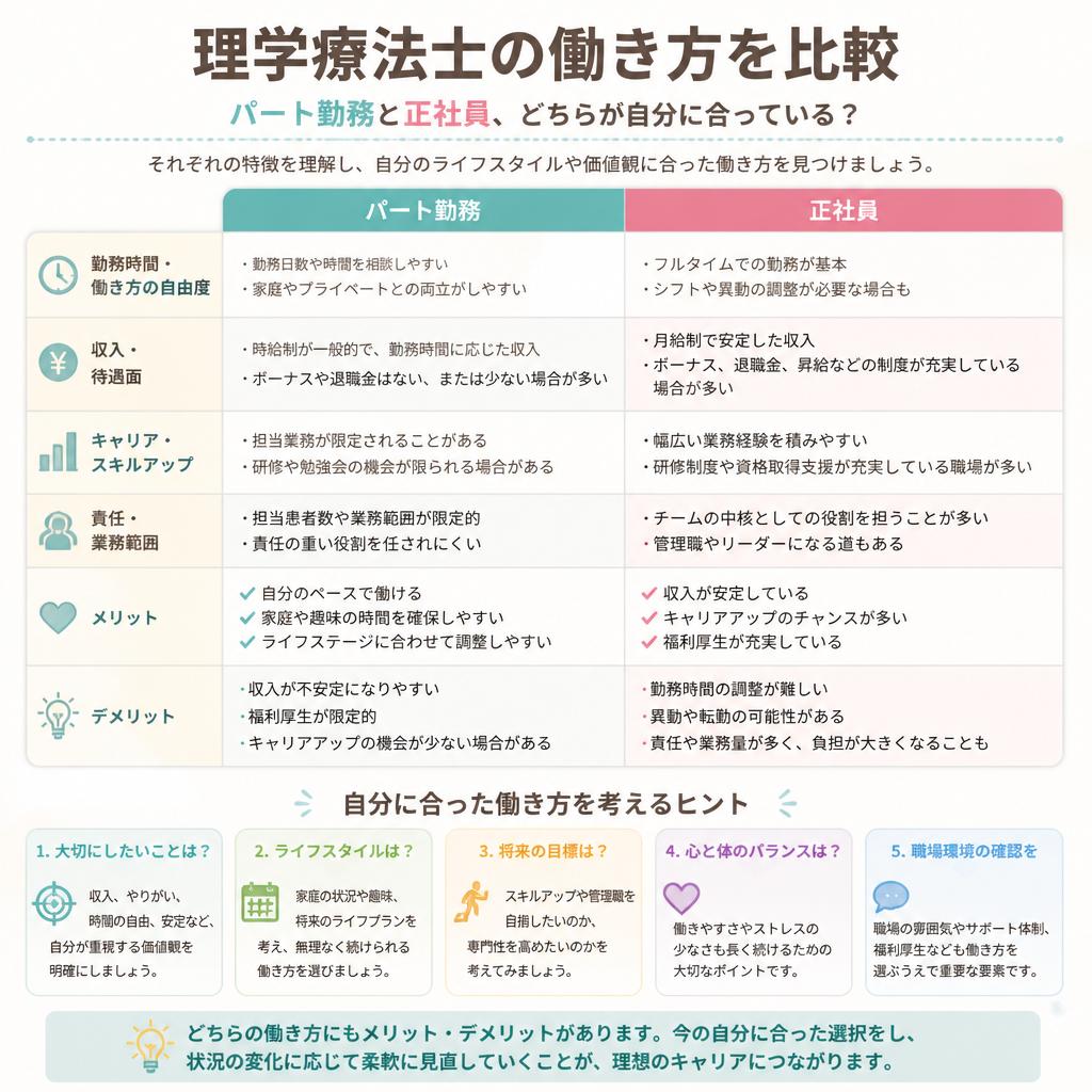 パート勤務 vs 正社員