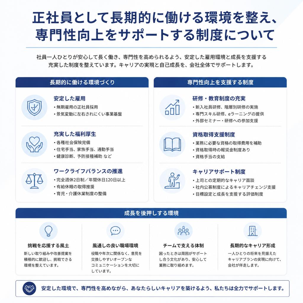 4. 正社員としての充実したキャリア支援