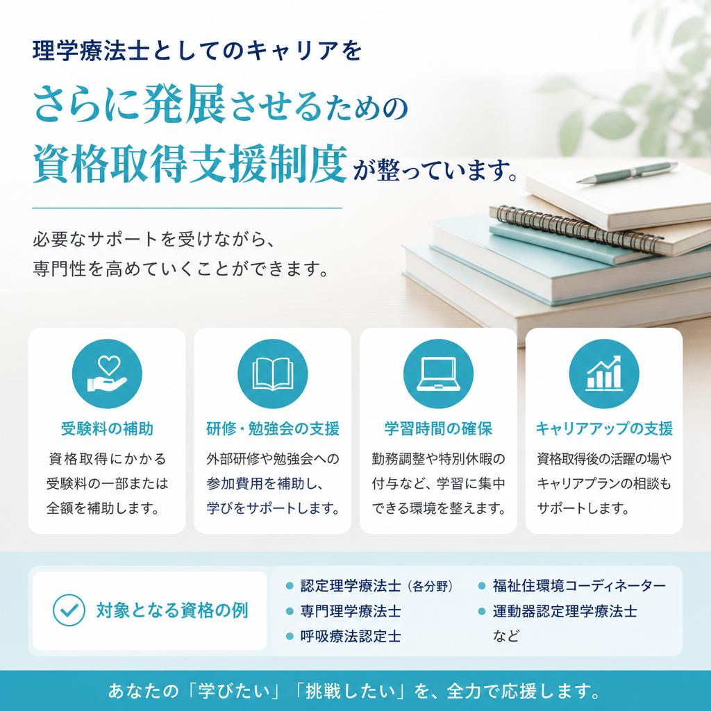 資格取得支援でスキルアップ