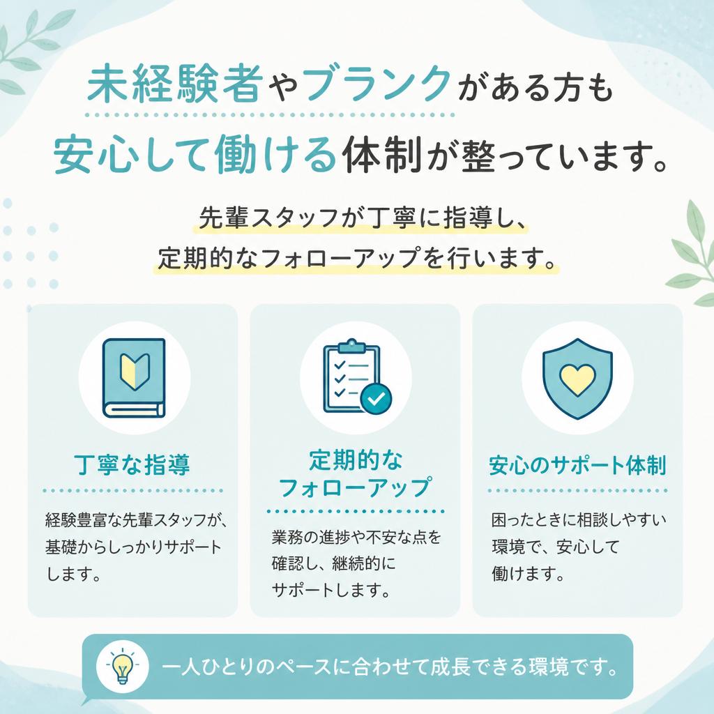 安心のサポート体制