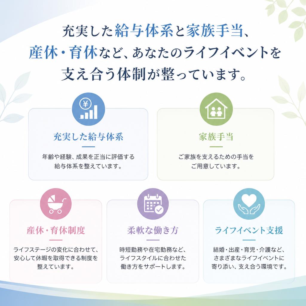 安心の給与と福利厚生