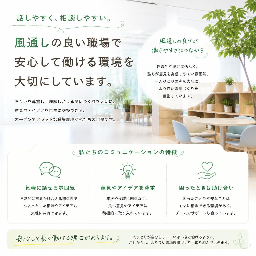 風通しの良い職場環境