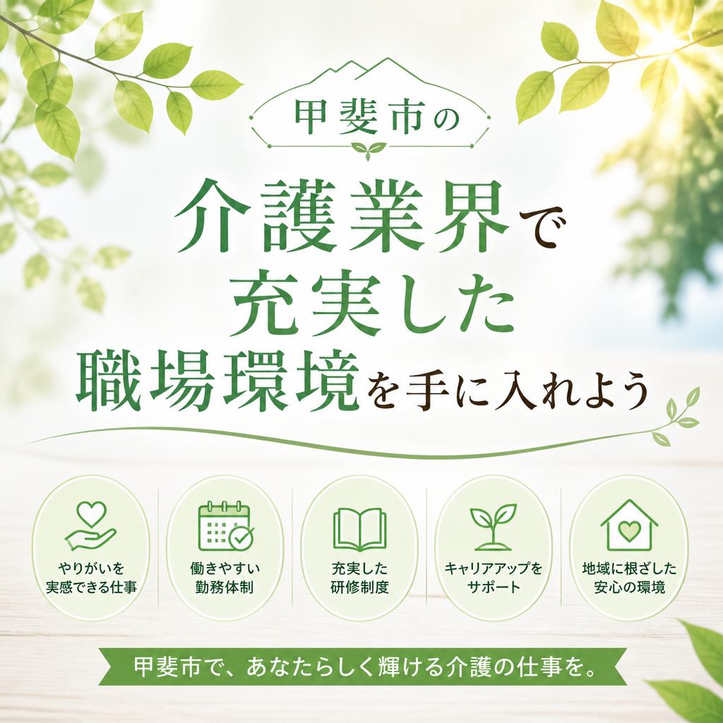 甲斐市の介護業界で充実した職場環境を手に入れよう