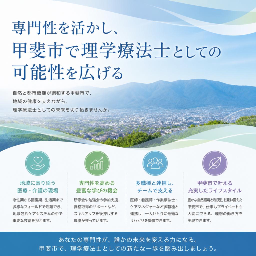 専門性を活かし、甲斐市で理学療法士としての可能性を広げる