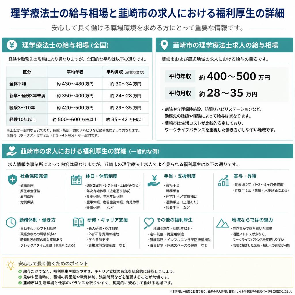 理学療法士の給与相場と福利厚生
